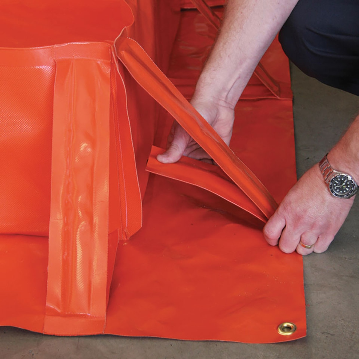 PBS1212PVC Portable Bund System 1200 x 1200 | Ecospill Spill Kits | Portable spill control | spill mats | bund liners | easy store spill mats | portable bunds | immediate spill containment | clean up